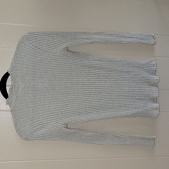 Bohme NWT ribbed ruffleneck top sz M LS - Picture 2 of 5